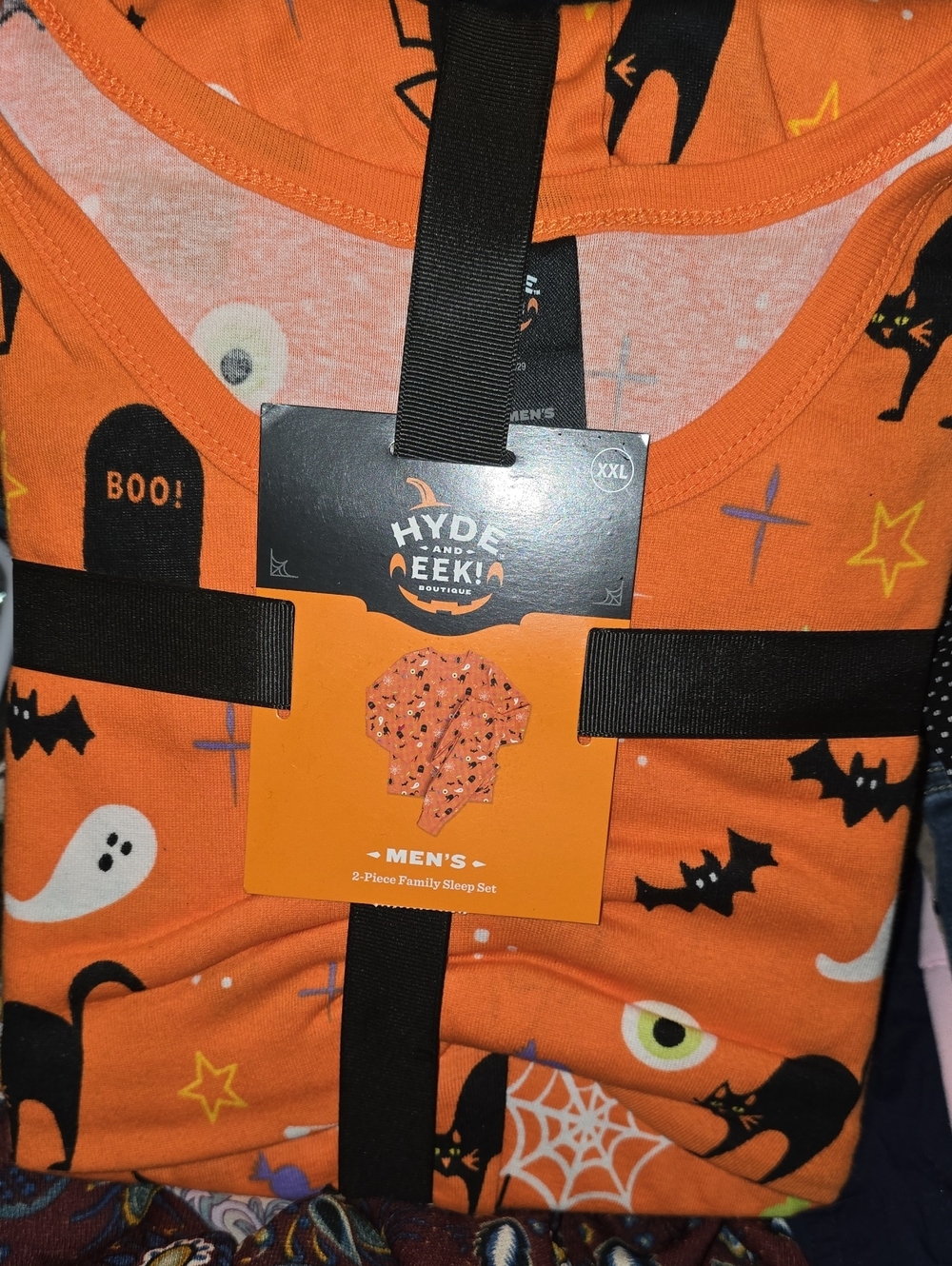 Hyde & EEK! Men's Orange Halloween Sleep Set